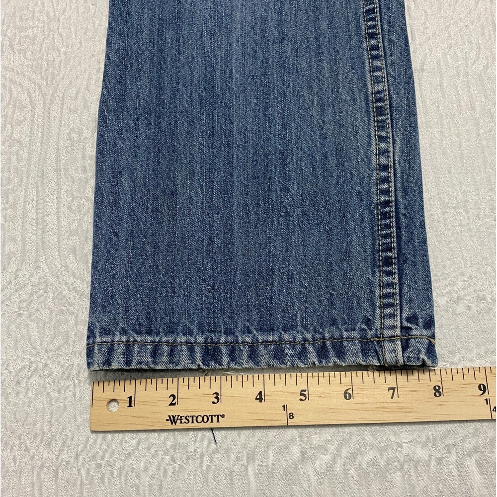 LADA Mens Blue Jeans Wide Leg Straight Distressed Denim Pants Size 30 Y2K Skater - Picture 11 of 11